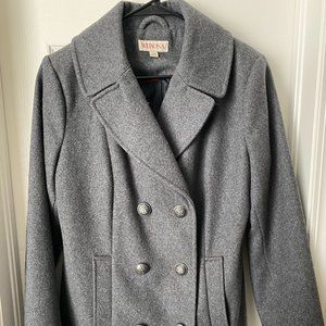 Like New, large Merona wool double-breasted pea coat